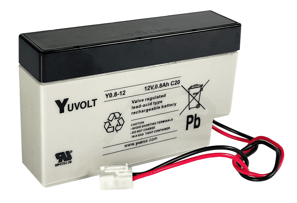 Yuasa Yuvolt Yucel Y0.8-12 12V 0.8Ah Sealed Lead Acid Battery