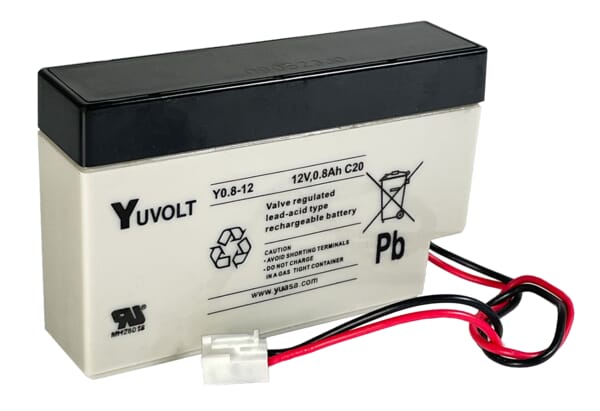 Yuasa Yuvolt Yucel Y0.8-12 12V 0.8Ah Sealed Lead Acid Battery