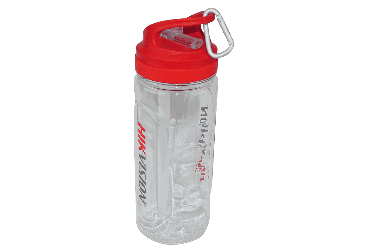 Hikvision 7-Inch Clear Easy Carry Water Bottle with Retractable Straw