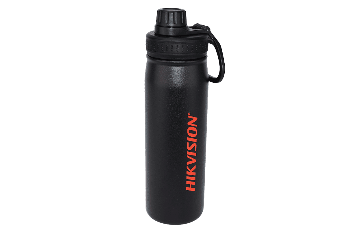Hikvision 9-Inch 650ml 304-Stainless Steel Black Insulated Vacuum Water Bottle