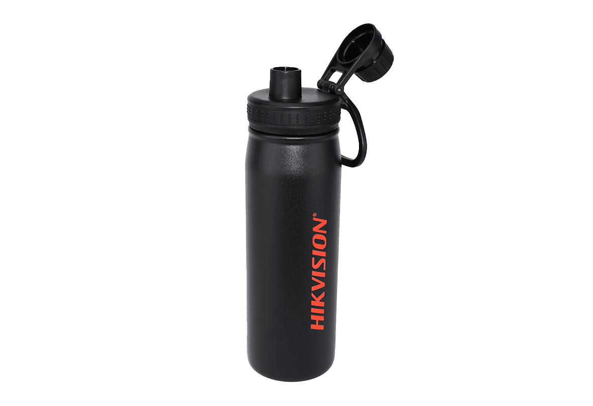 Hikvision 9-Inch 650ml 304-Stainless Steel Black Insulated Vacuum Water Bottle