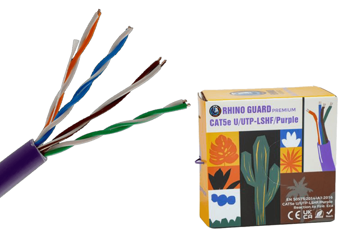 Rhino Guard Premium Cat5e U/UTP-LSHF/Purple Solid Network Cable 305m