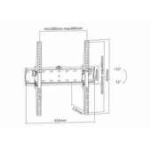 Tilting Slimline TV wall bracket up to 55 Inch 40kg Tilting Slimline TV wall bracket up to 55 Inch 40kg