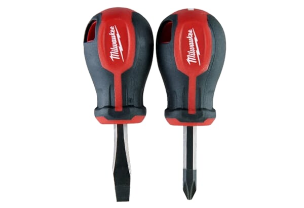 Milwaukee 2 Pcs Tri-Lobe Stubby SL and PZ Screwdriver Set