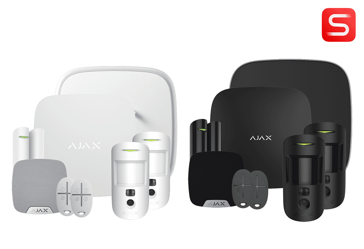 Ajax Kit 12 S (Hub2P+2MCS+DPS+2SC+SSDD+HSS) 90784 Black Wireless Alarm Kit