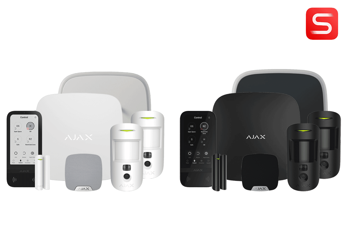 Ajax Kit 16 S (Hub2+2MCS+DPS+KPT+SSDD+HSS) 90977 Black Wireless Alarm Kit