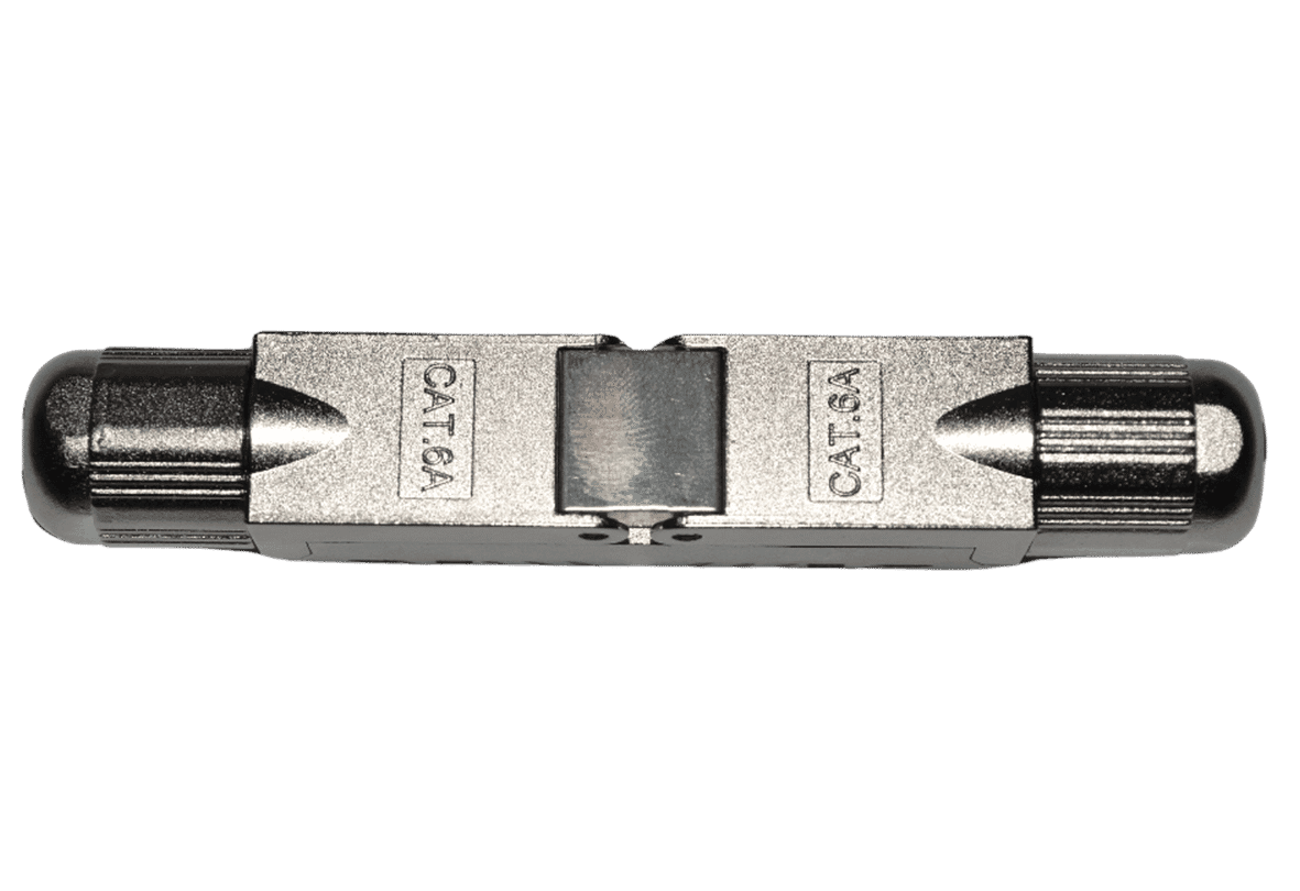 FTP Inline Punch-Down Ethernet Coupler for CAT6A Shielded Cables