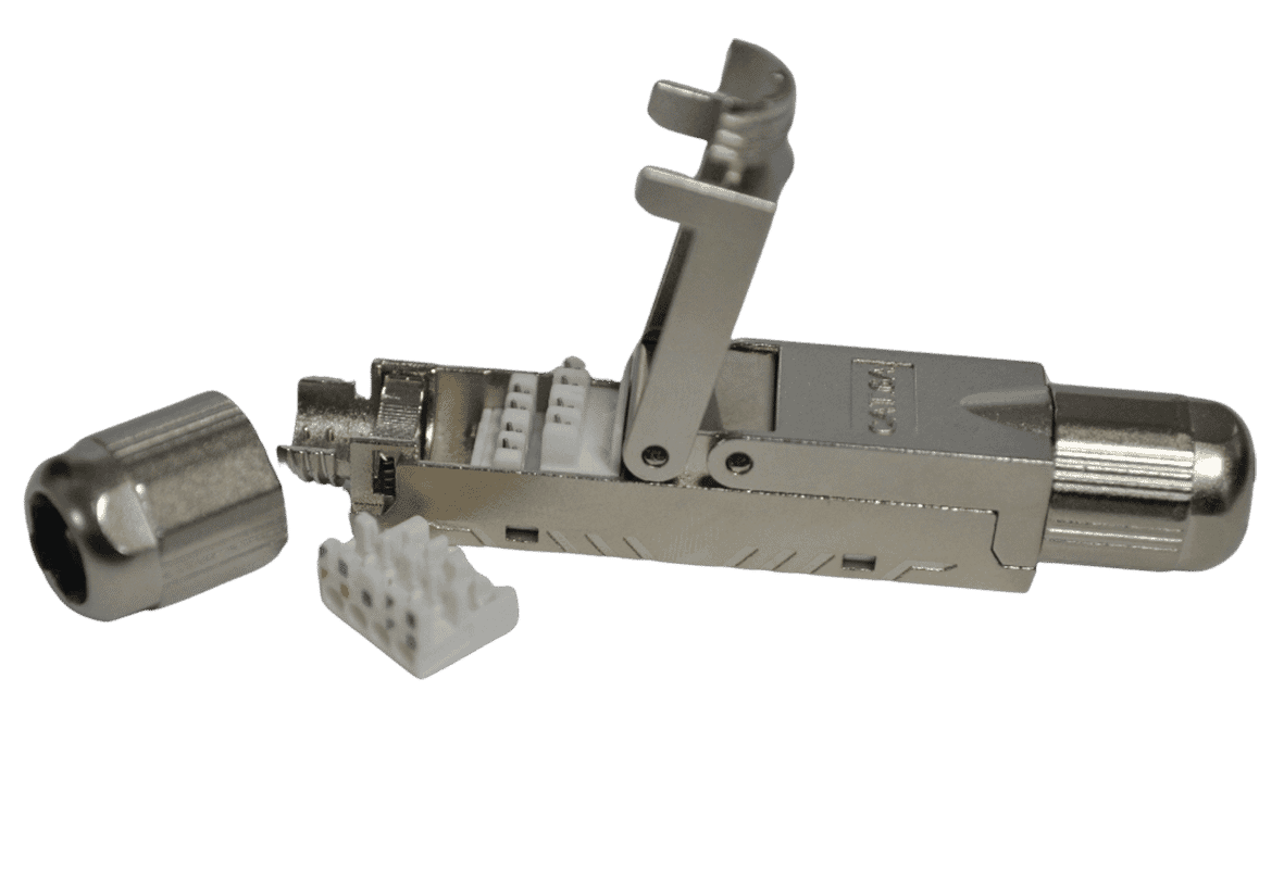 FTP Inline Punch-Down Ethernet Coupler for CAT6A Shielded Cables