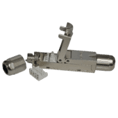 Blake FTP Inline Punch-Down Ethernet Coupler for Cat 6A Shielded Cables Blake FTP Inline Punch-Down Ethernet Coupler for Cat 6A Shielded Cables
