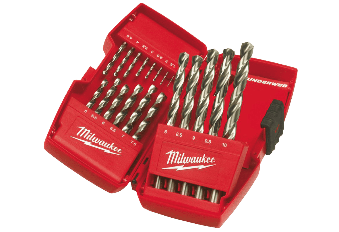 Milwaukee Thunderweb 19 Pcs HSS-G Metal 1-10mm S/S Drill Bit Set