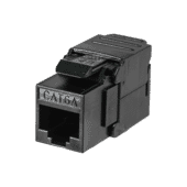 TUK Cat 6A UTP Toolless Unshielded Keystone Socket - Black TUK Cat 6A UTP Toolless Unshielded Keystone Socket - Black