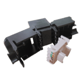 TUK Cat 6A UTP Toolless Unshielded Keystone Socket - Black TUK Cat 6A UTP Toolless Unshielded Keystone Socket - Black