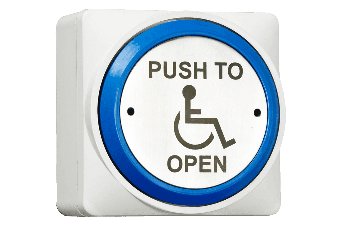 RGL EBPP02P/DDA - Push to Open - DDA White Button 94x94x36mm