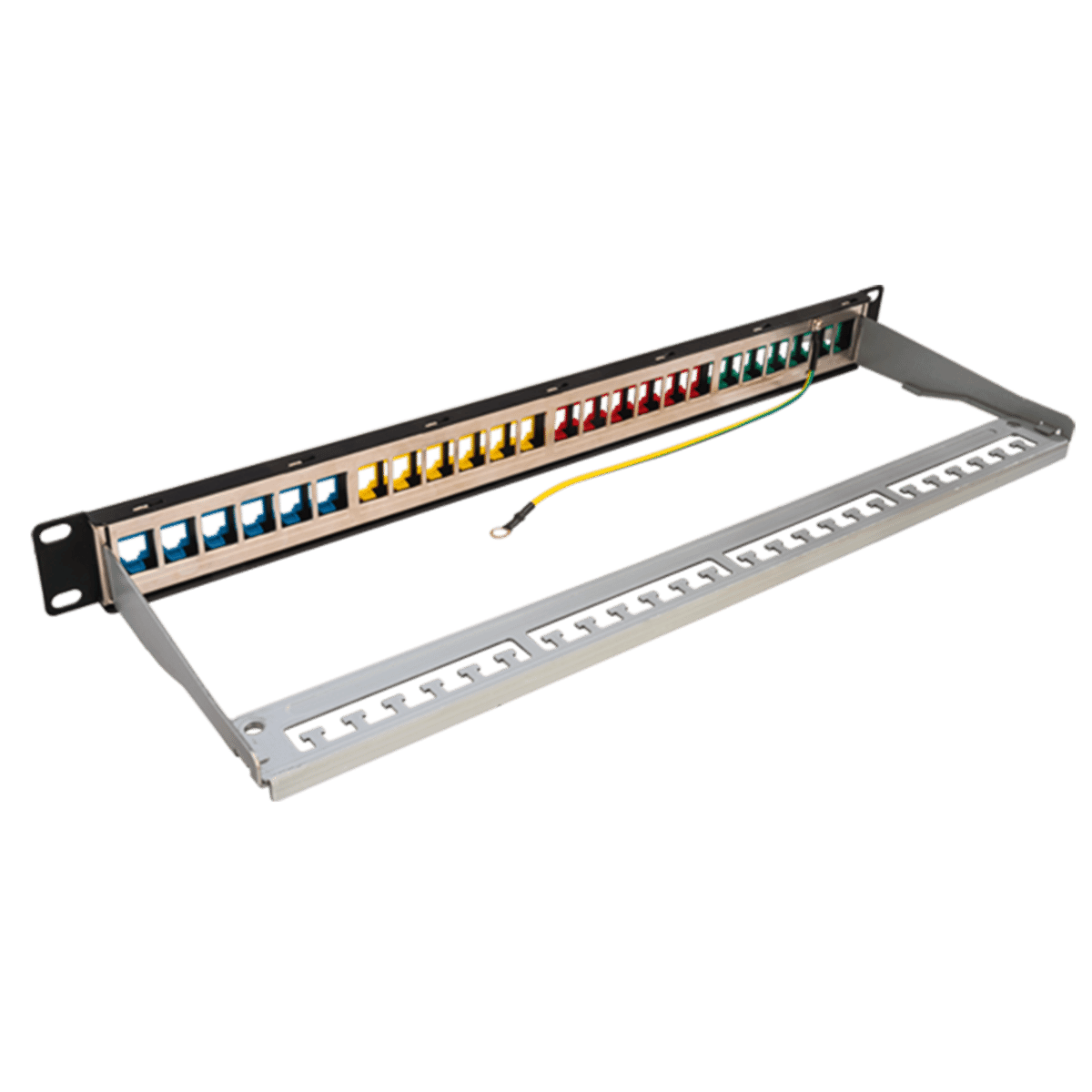 TUK Colour Coded 1U 24 Port Keystone Patch Panel with 6 x 4 Colours