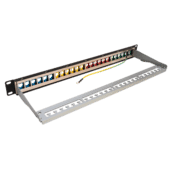 TUK Colour Coded 1U 24 Port Keystone Patch Panel with 6 x 4 Colours TUK Colour Coded 1U 24 Port Keystone Patch Panel with 6 x 4 Colours