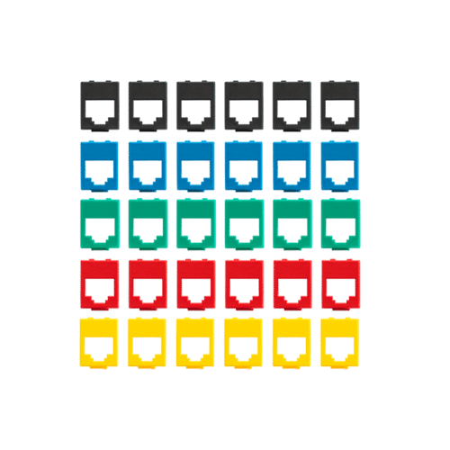 TUK Colour Coded 1U 24 Port Keystone Patch Panel with 6 x 4 Colours