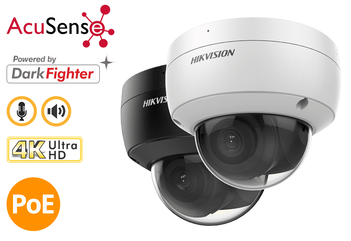 Hikvision DS-2CD2186G2-ISU 8MP 4K IP Acusense Dome with Audio