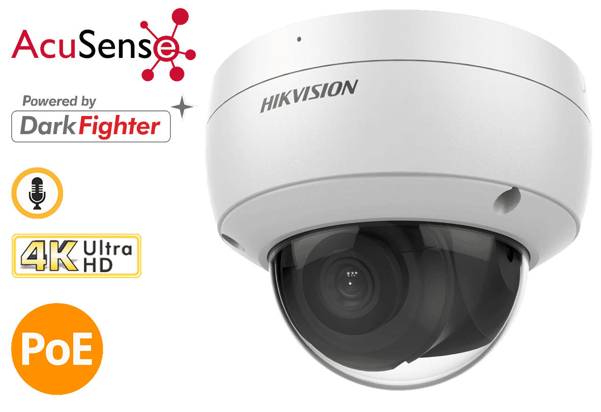 Hikvision DS-2CD2183G2-IU(2.8MM) 8MP 4K IP Acusense Dome with Audio