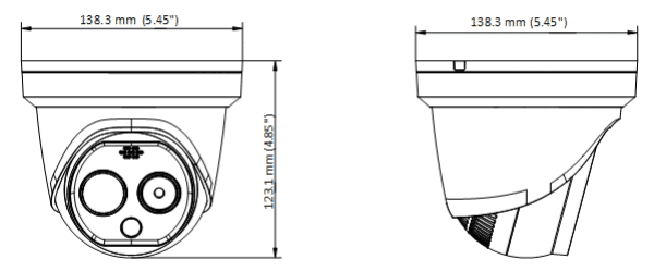 Hikvision DS-2TD1217-3/QA Thermal & Optical Bi-Spectrum Turret Camera 4mm