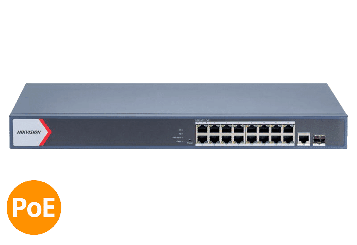 Hikvision DS-3E1518P-EI 16-Port Gigabit Smart PoE Switch