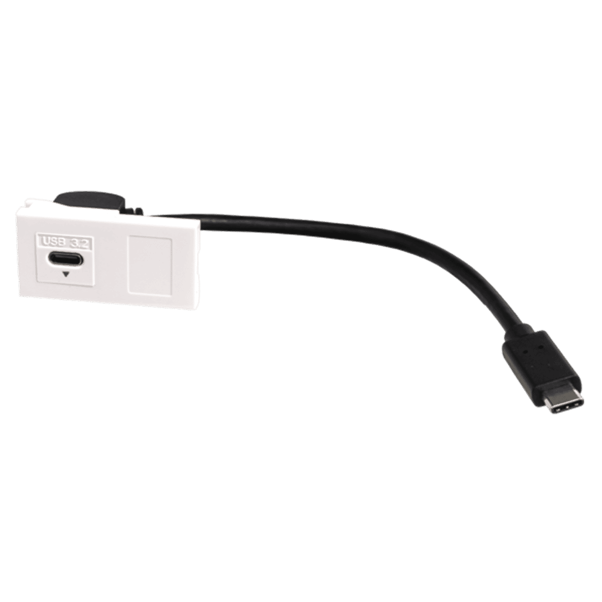 TUK USB C Keystone Female to Male Tailed Socket - Faceplate Euro Module