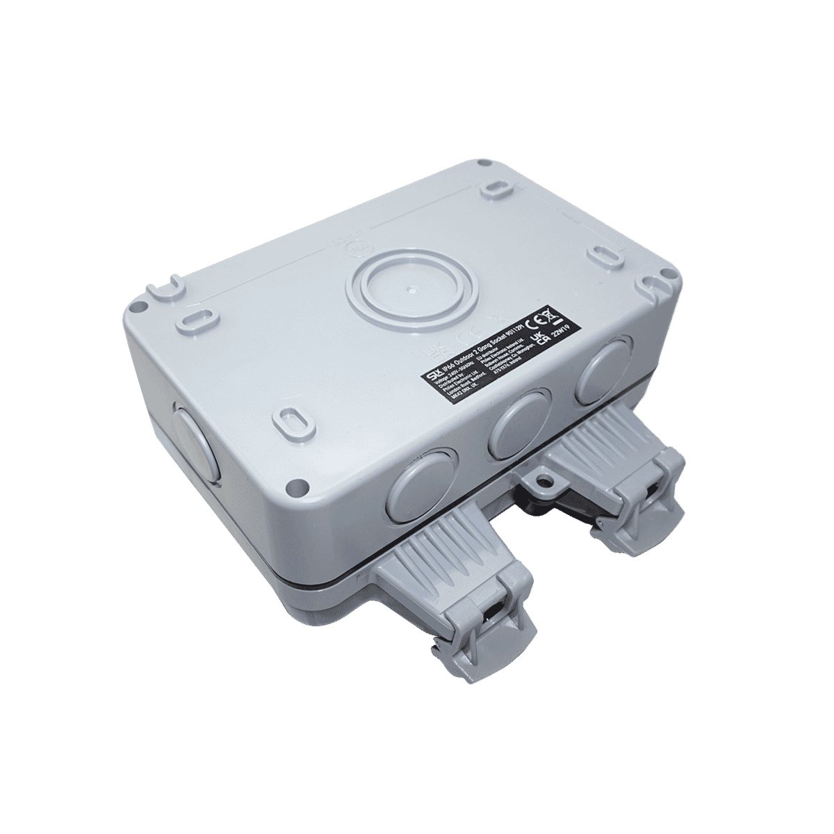 SLX 2-Gang IP66 Weatherproof Outdoor 13A 230V Covered Main Sockets