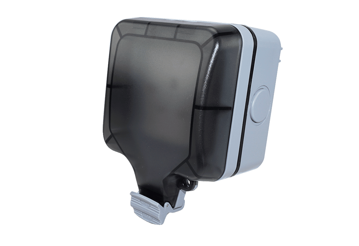 SLX 1-Gang IP66 Weatherproof Outdoor 13A 230V Covered Main Socket