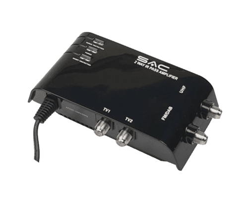 2 Way UHF/DAB IR Pass LTE 12db TV Aerial Amplifier