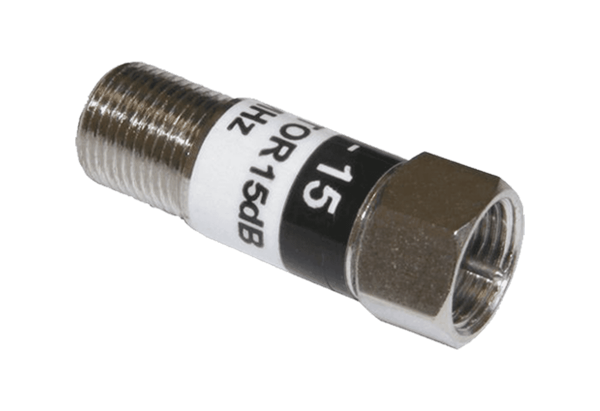 TV Aerial Attenuator with FType Connectors 15db 51000MHz