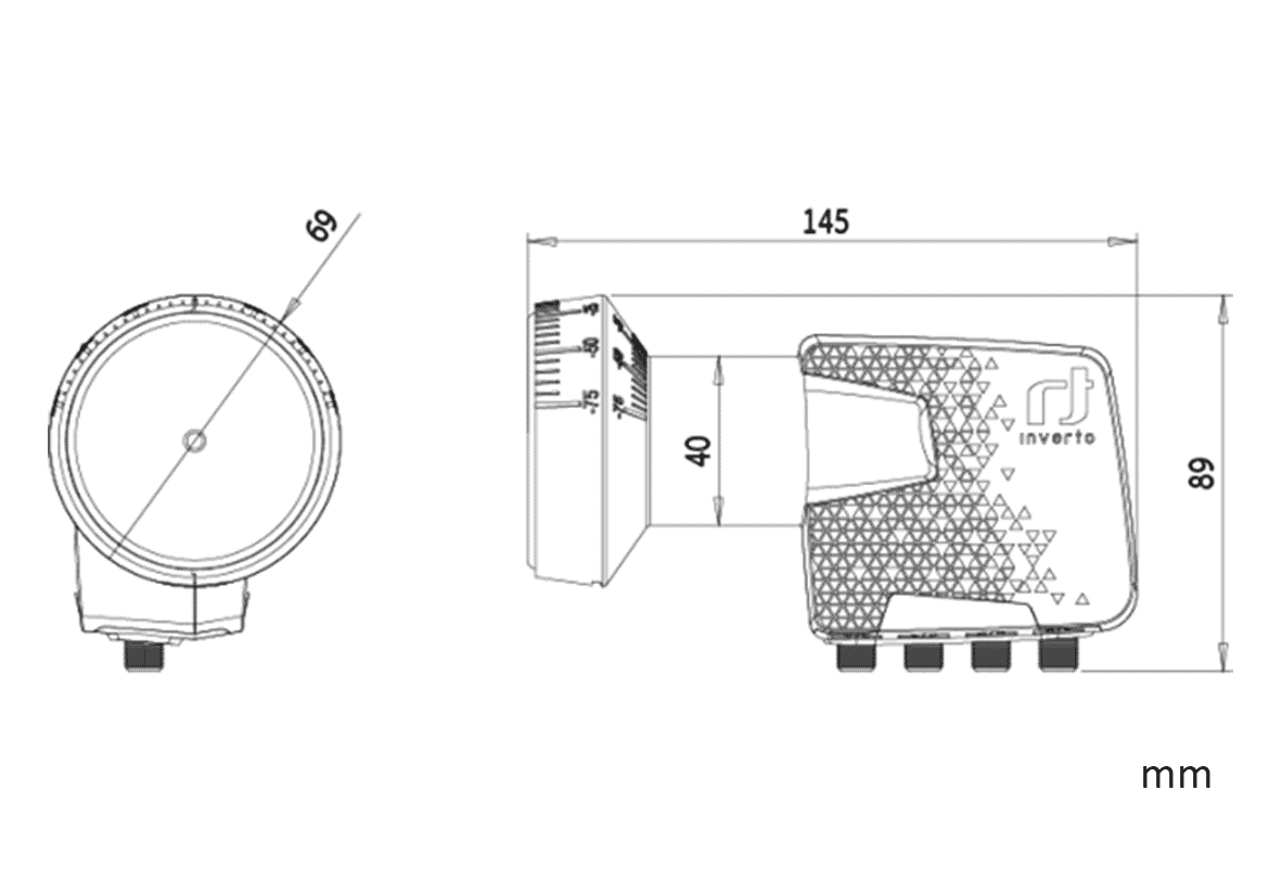 Inverto Universal Single LNB Digital Black Ultra 40mm 0,2dB HDTV HD 3D High Gain - Foto 8