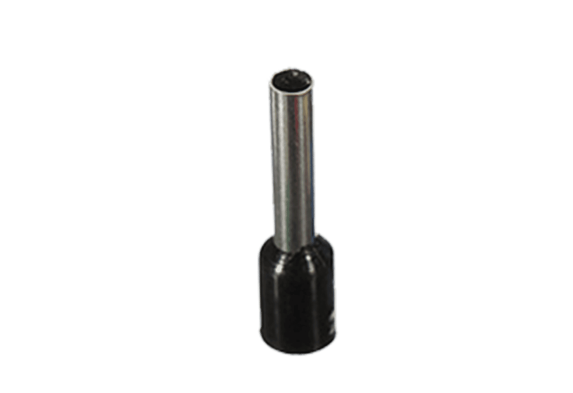 Cable End Bootlace Ferrules 25mm Black (100 pack)