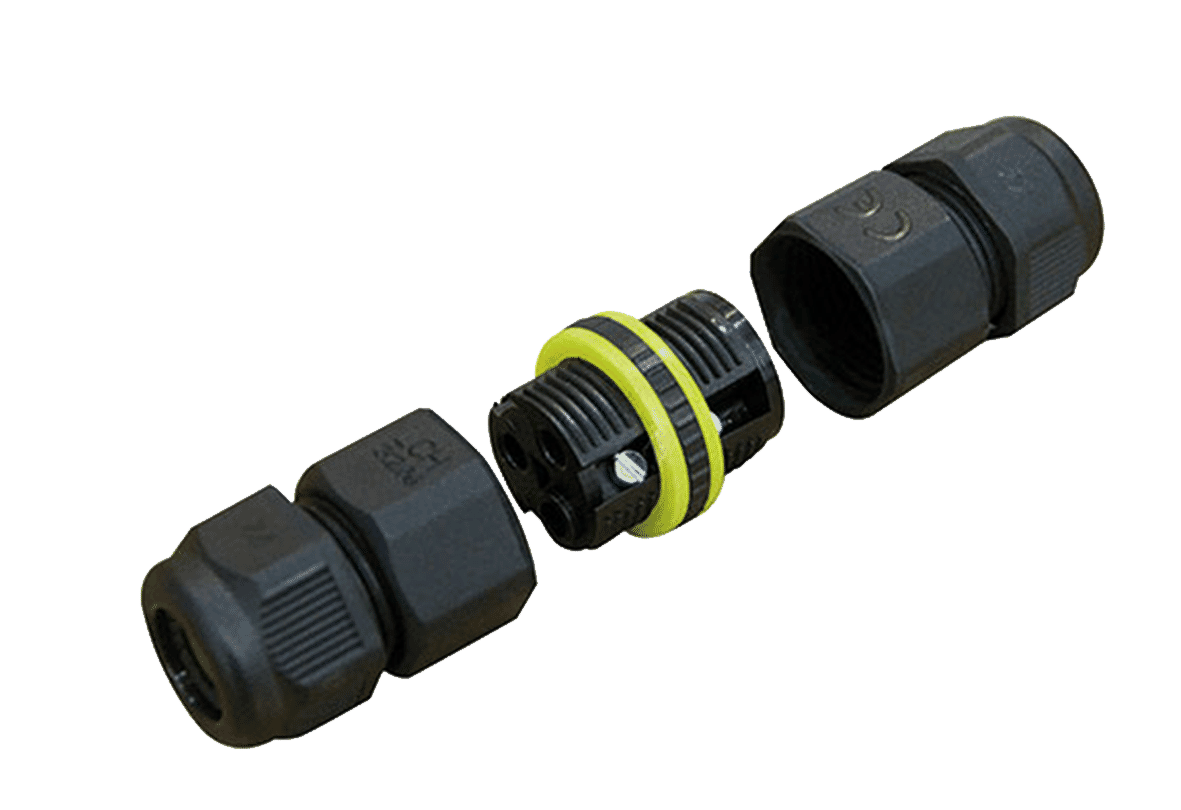 3 Pole inline 16A Mains Cable IP68 Straight Connector Joint Connectec.uk