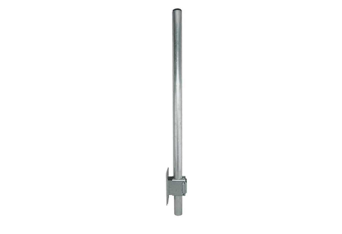24 Inch Straight Aluminium Pole / Mast with Wall Bracket