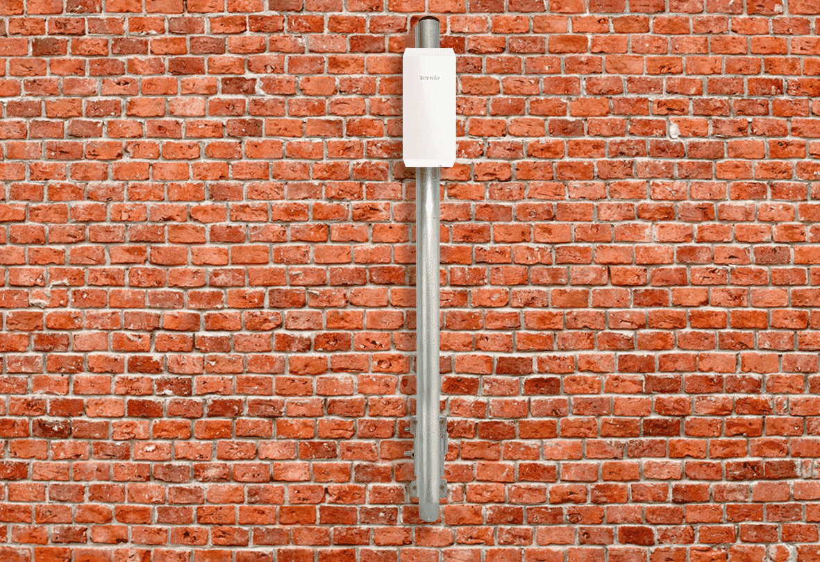 24 Inch Straight Aluminium Pole / Mast with Wall Bracket