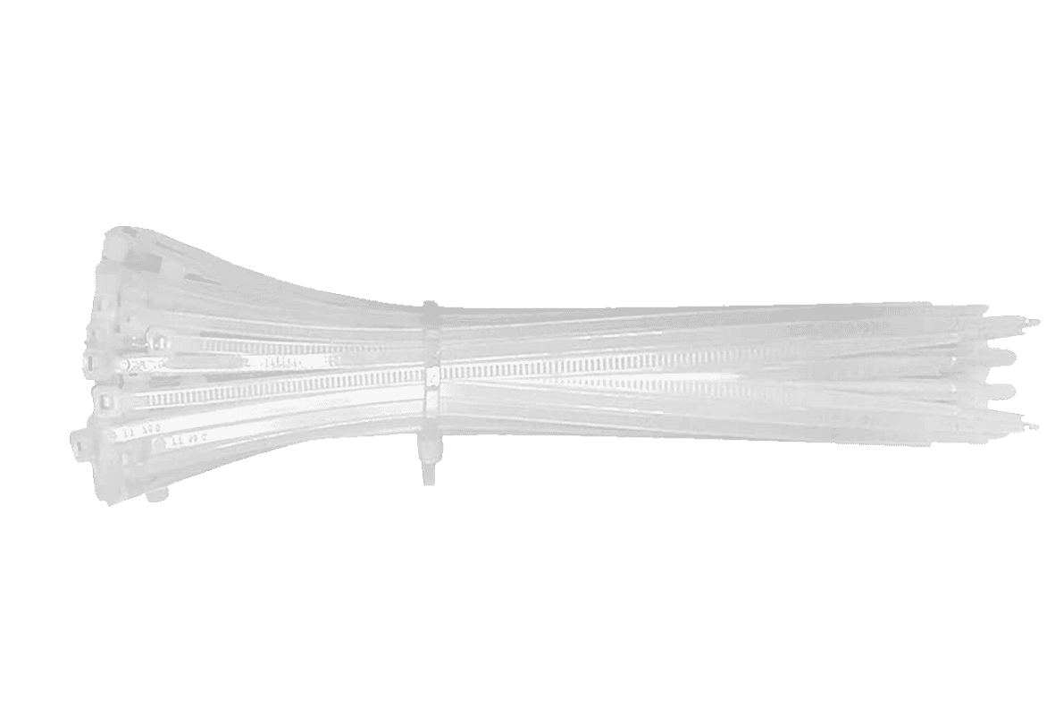 Medium Duty Cable Tie White 300 x 4.5mm