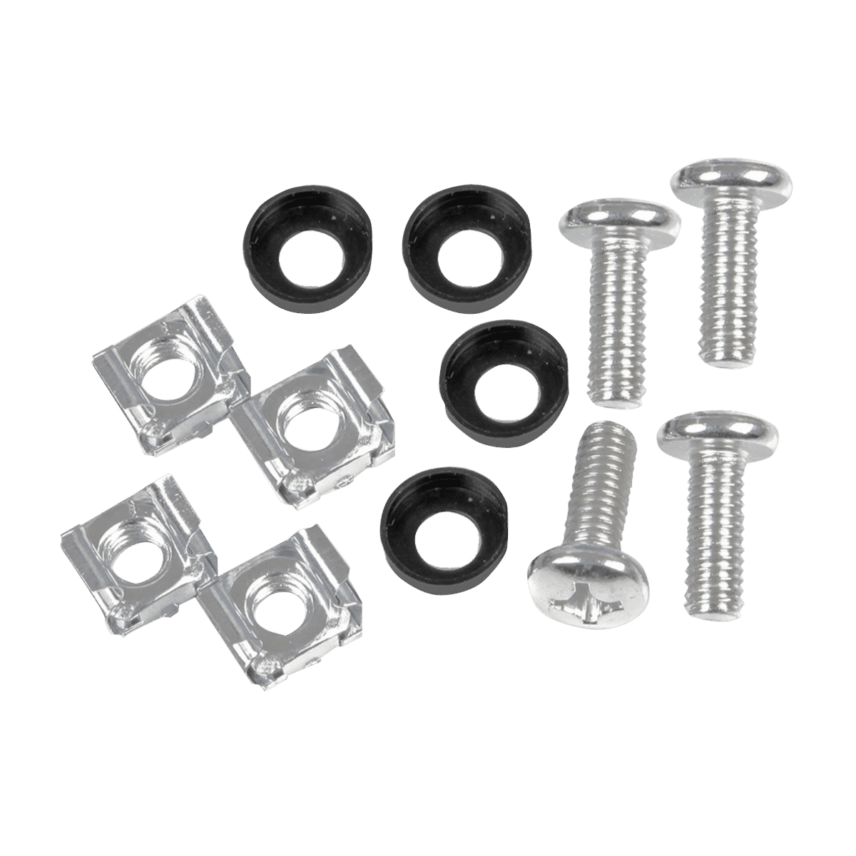Rackmount cage nuts 50 Pack Silver