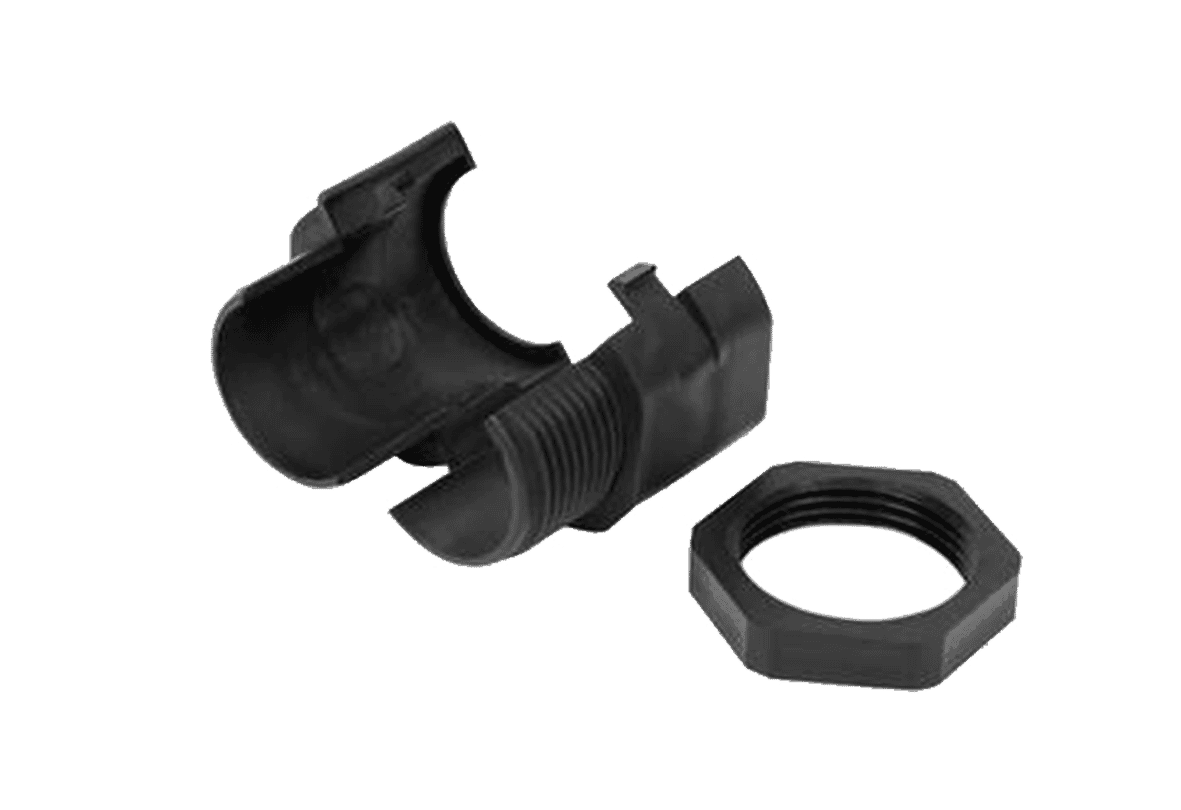 Corrugated Conduit Fitting Gland 32mm Black Connectec.uk
