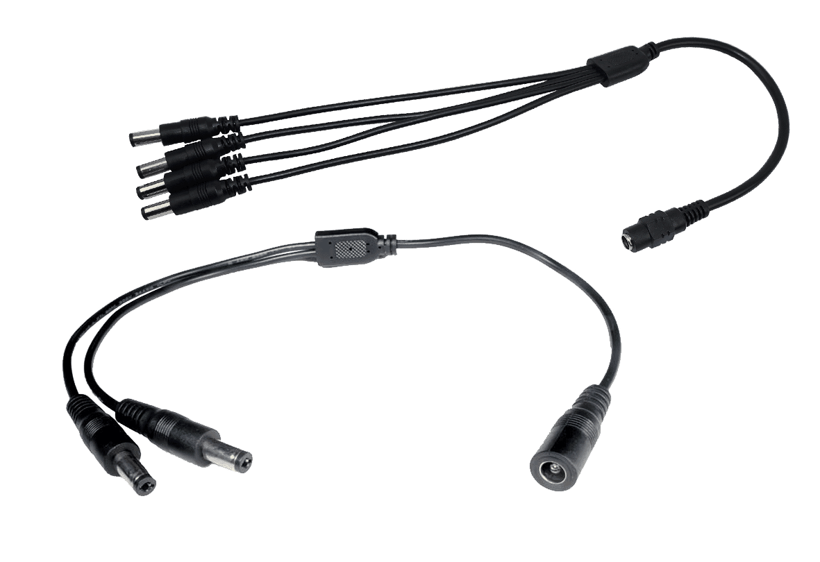 Low Voltage Power Splitter Cable 2.1mm Barrel Connector