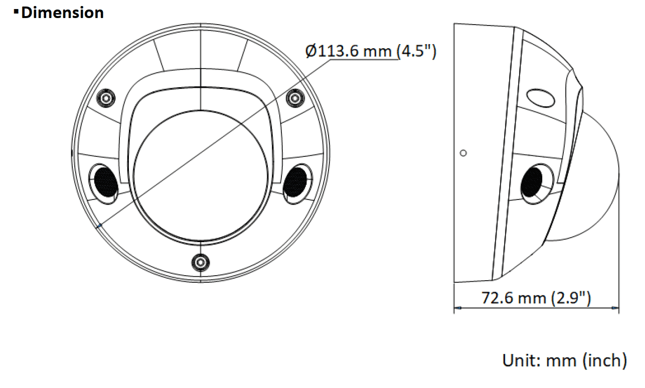 Hikvision DS-2CD2583G2-IS 8MP 4K IP Mini Dome with Mic 2.8MM