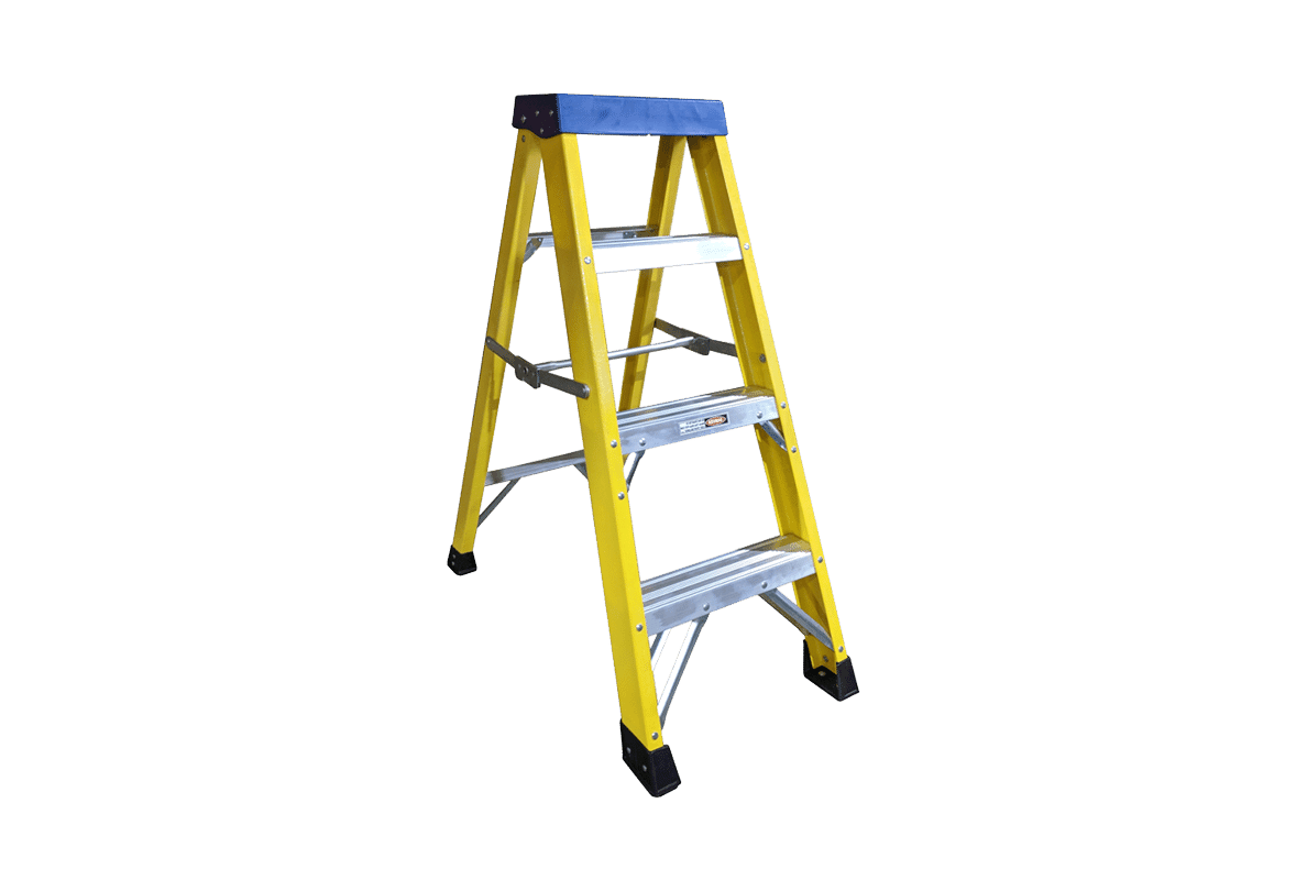 Lightweight Compact Fibreglass 4Tread Step Ladder (BS EN 131
