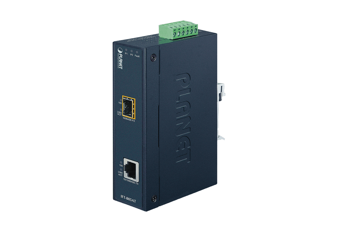 Planet IFT-805AT Slim Industrial Media Converter with SFP Slot