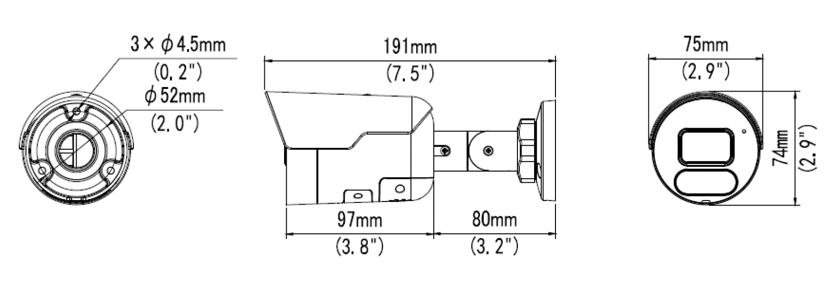 Uniview IPC2124LE-ADF40KMC-WL 4MP IP ColorHunter Fixed Mini Bullet Camera 4.0mm