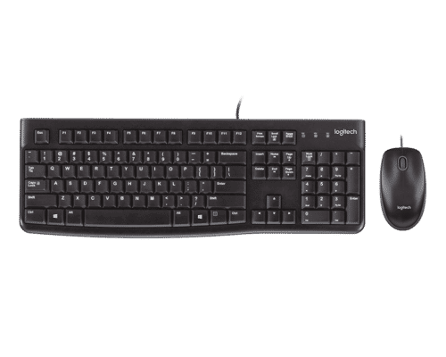 Logitech MK120 USB Wired Keyboard and Mouse (QWERTY UK English)