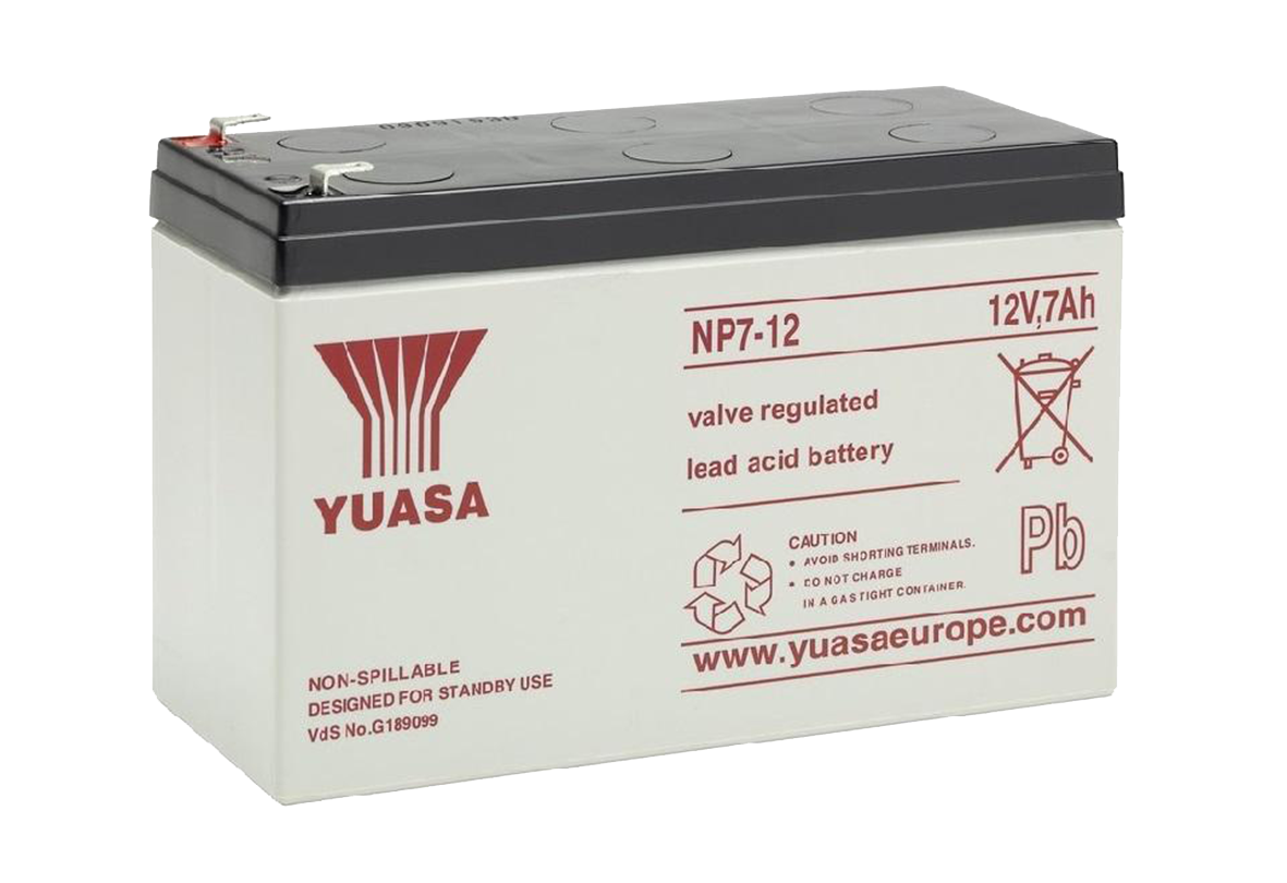 Yuasa NP7-12 12V 7Ah Sealed Lead Acid Rechargeable Battery | Connectec.uk