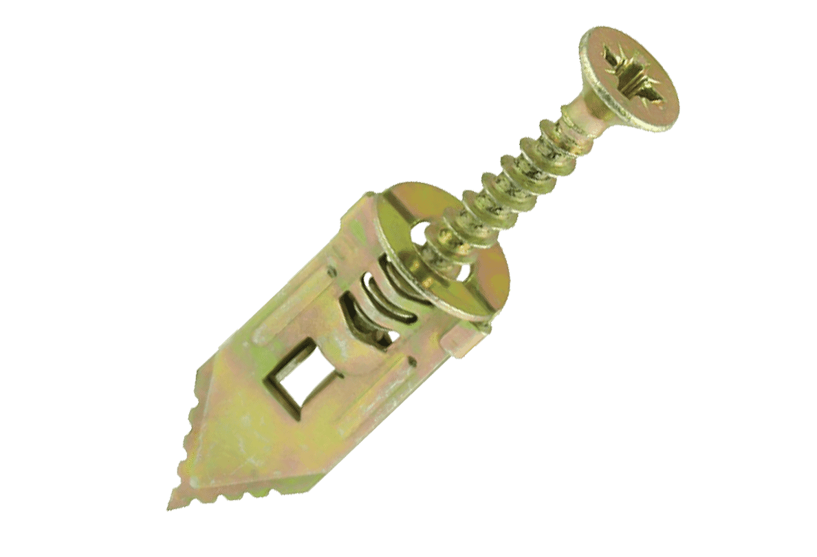 Hammer-in Plasterboard Drywall Fixing with Screw (200 Pack)