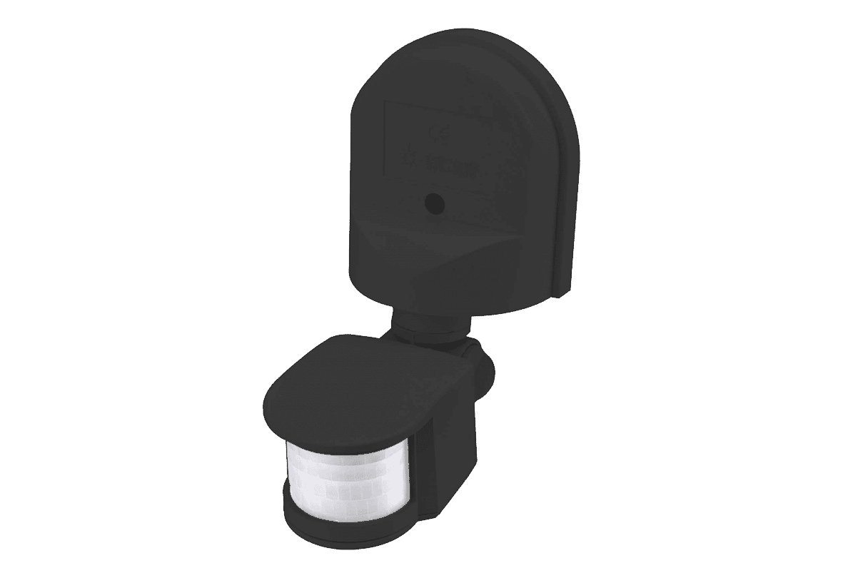 Wall Mount Tilt and Swivel 180° 12m PIR Infrared Motion Detector Black