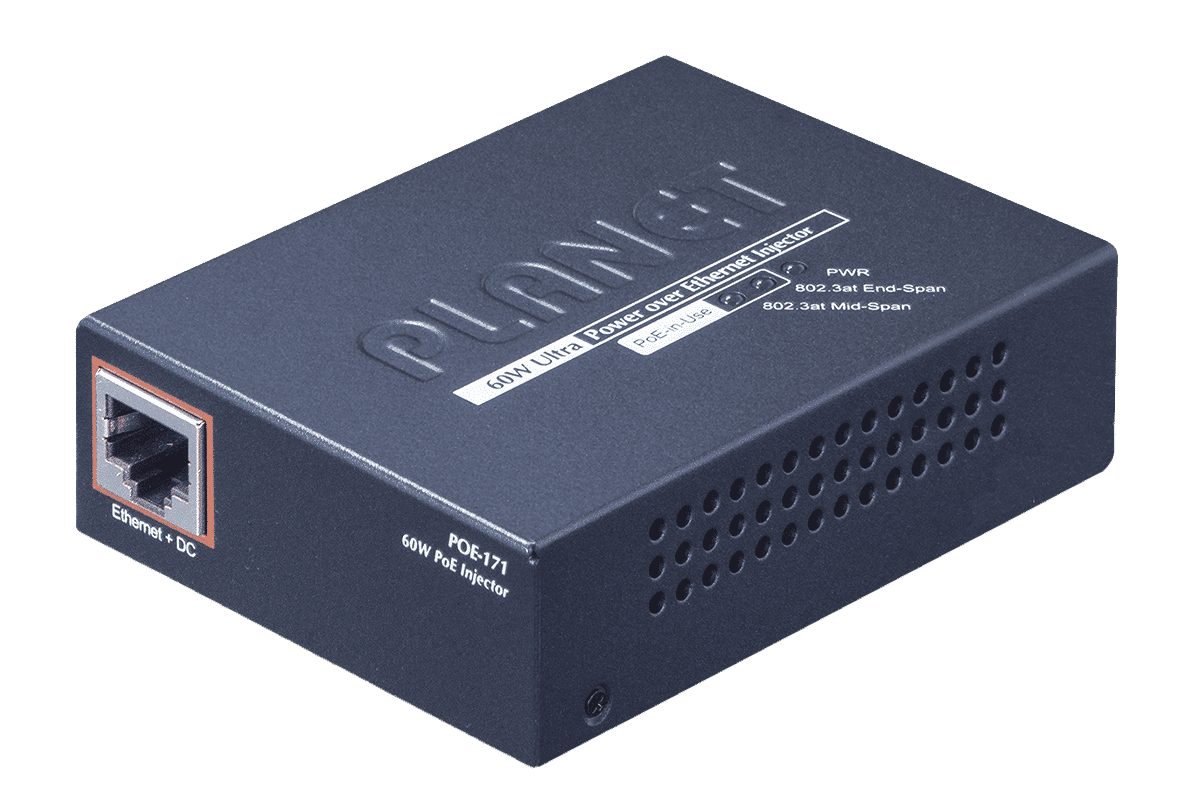 Planet POE-171 Single Port Gigabit 60W Ultra PoE Injector