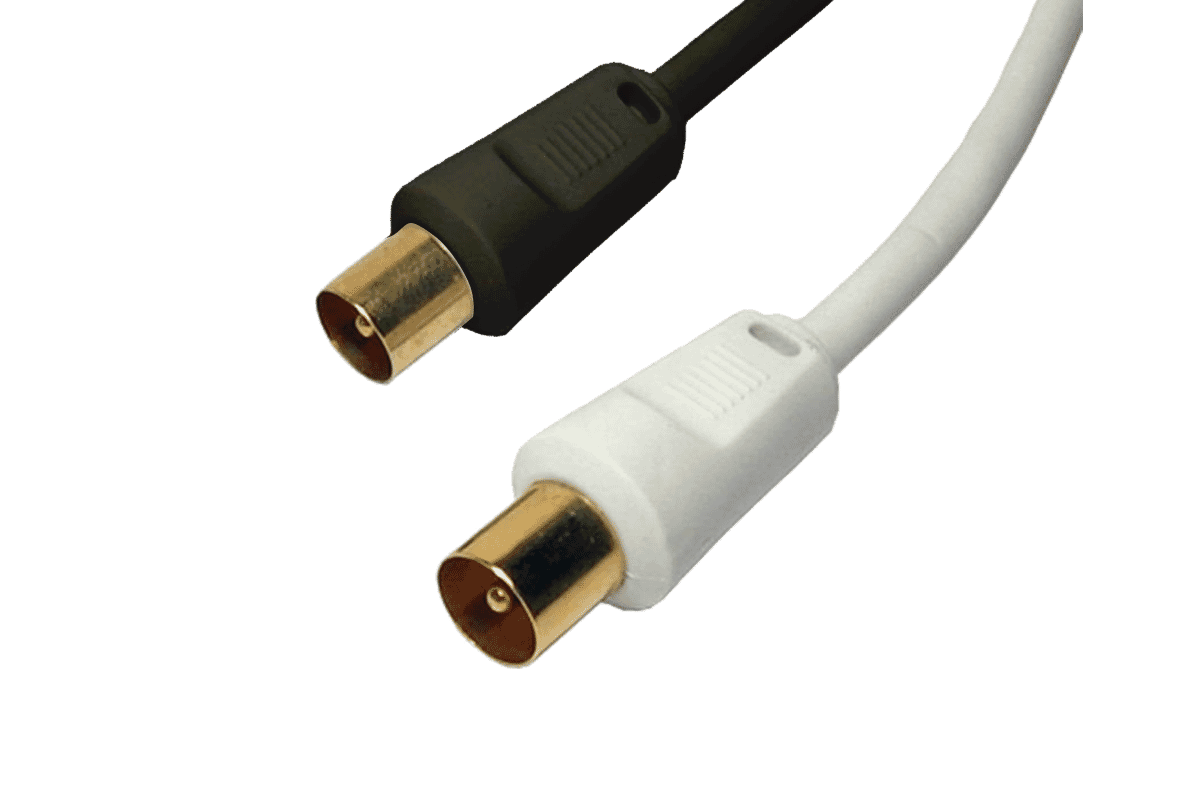 High Quality Screened TV Aerial Patch Cable Connectec.uk