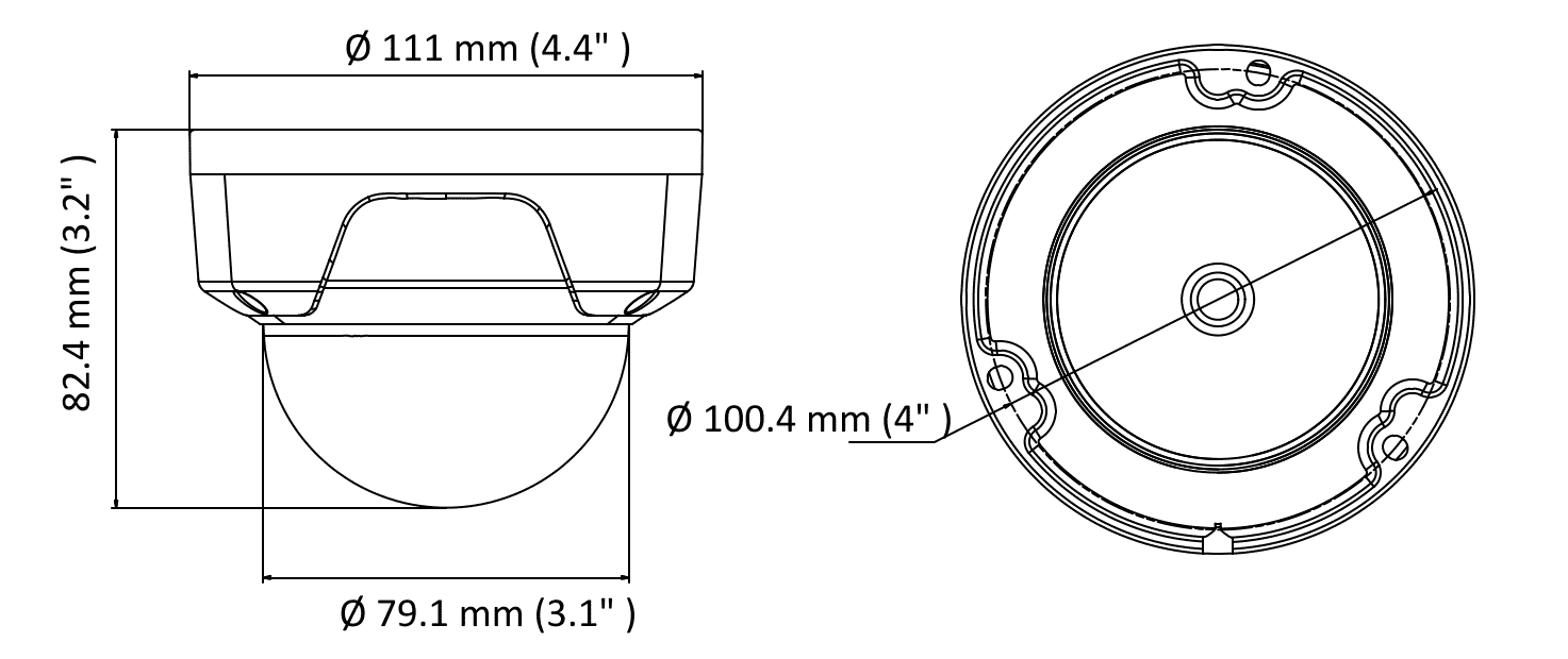 HiLook THC-D280 8MP 4K TVI Dome 2.8mm