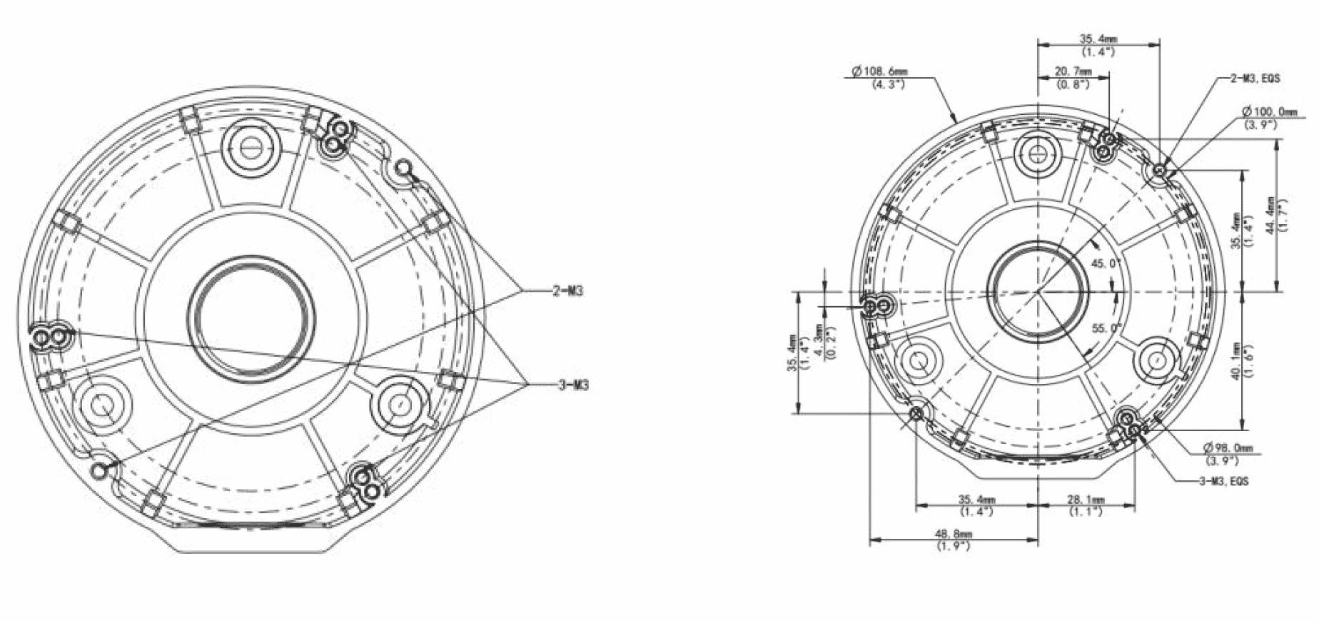 Uniview TRJB03GIN Junction Box Deep Base